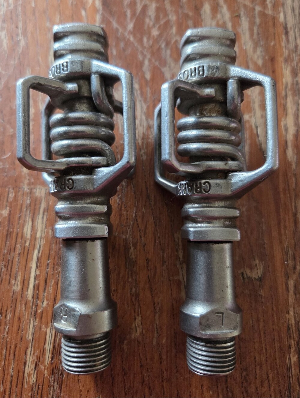 Pair of Crank Bros Metal Bicycle Pedals - Silver